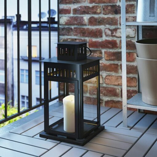 IKEA BORRBY DUŻY LAMPION NA ŚWIECĘ LATARENKA 44 CM - obrazek 2