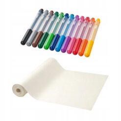 IKEA MALA ROLKA PAPIERU 30M + PISAKI 12 SZT.