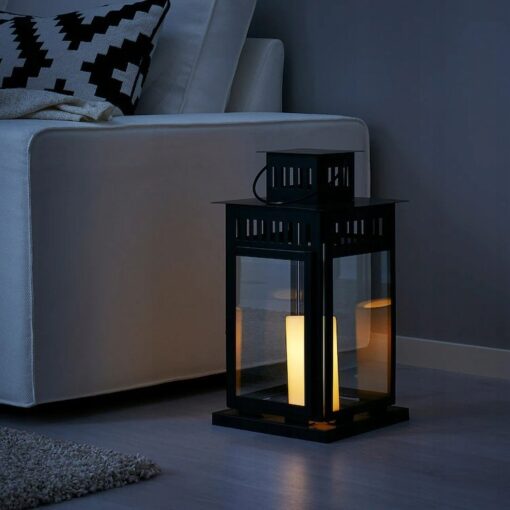 IKEA BORRBY DUŻY LAMPION NA ŚWIECĘ LATARENKA 44 CM - obrazek 3