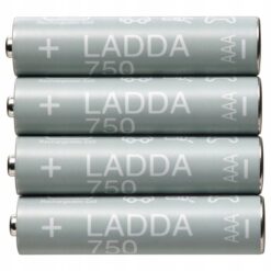 IKEA LADDA AKUMULATORKI/BATERIE AAA 750 mAh 4 SZT.