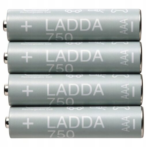 IKEA LADDA AKUMULATORKI/BATERIE AAA 750 mAh 4 SZT.