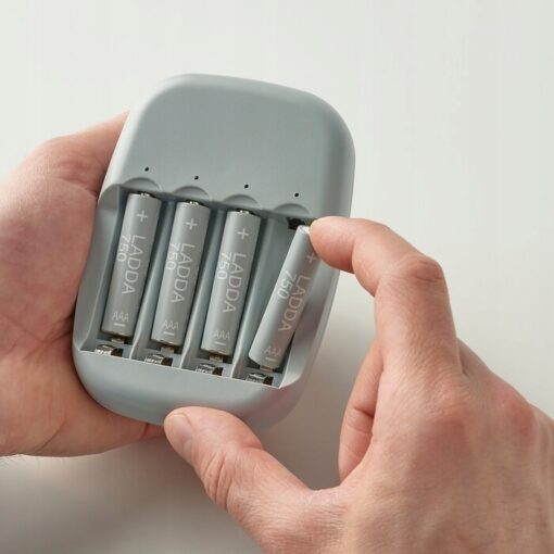 IKEA LADDA AKUMULATORKI/BATERIE AAA 750 mAh 4 SZT. - obrazek 5