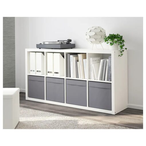 IKEA DRONA WKŁAD SZARY 3 SZT. - DO REGAŁU KALLAX. - obrazek 3