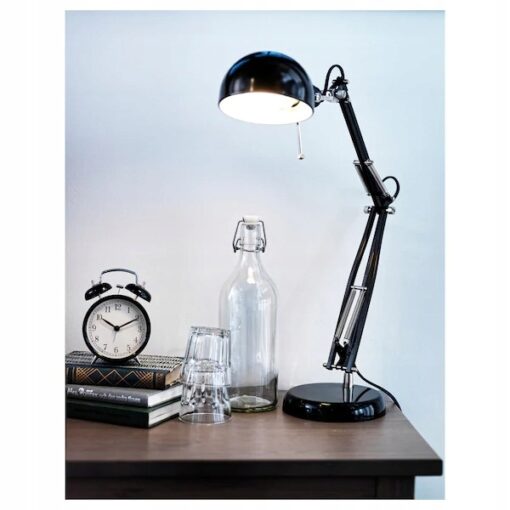 IKEA FORSA LAMPKA BIURKOWA LAMPA CZARNA - obrazek 3