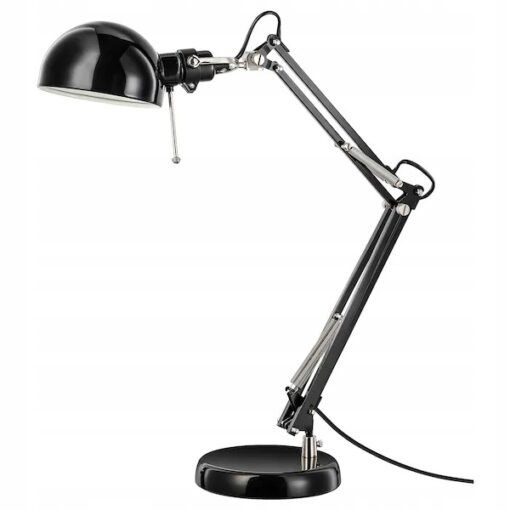 IKEA FORSA LAMPKA BIURKOWA LAMPA CZARNA