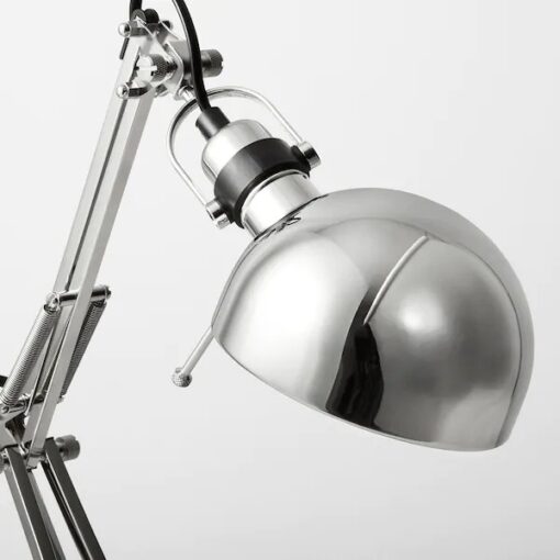 IKEA FORSA LAMPKA BIURKOWA LAMPA NA BIURKO SREBRNA - obrazek 2