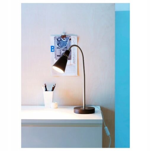 IKEA KVART LAMPKA BIURKOWA LAMPA NA BIURKO CZARNA - obrazek 4
