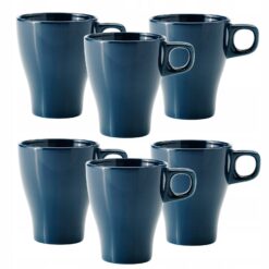 IKEA FARGRIK ZESTAW KUBKÓW TURKUSOWE 250 ML 6 SZT.