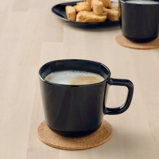 IKEA BACKIG ZESTAW CZARNYCH KUBKÓW 370 ML 4 SZTUKI - obrazek 6