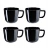 IKEA BACKIG ZESTAW CZARNYCH KUBKÓW 370 ML 4 SZTUKI