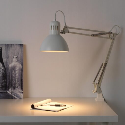 IKEA TERTIAL LAMPKA BIURKOWA BIAŁA LAMPA 60 CM - obrazek 2