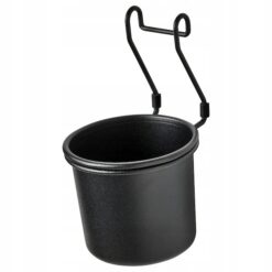 IKEA HULTARP POJEMNIK CZARNY NA RELING 14x16 CM