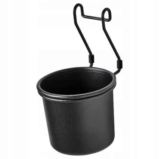 IKEA HULTARP POJEMNIK CZARNY NA RELING 14x16 CM