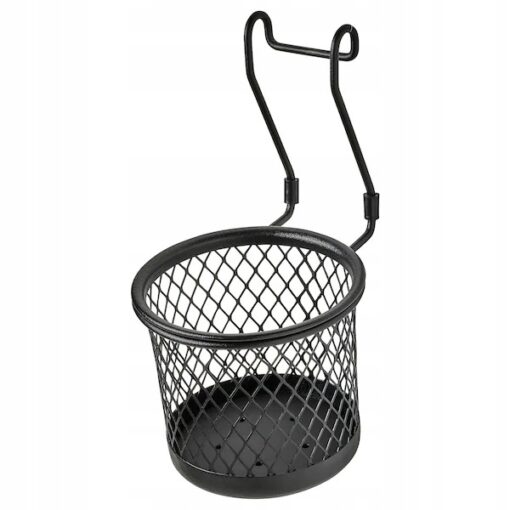 IKEA HULTARP POJEMNIK NA RELING CZARNY 14x16 CM