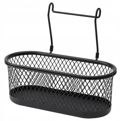 IKEA HULTARP POJEMNIK NA RELING CZARNY 31x16 CM