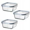 IKEA 365+ POJEMNIK NA ŻYWNOŚĆ Z POKRYWKĄ 0.6L 3szt