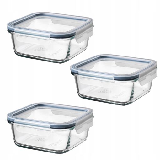 IKEA 365+ POJEMNIK NA ŻYWNOŚĆ Z POKRYWKĄ 0.6L 3szt