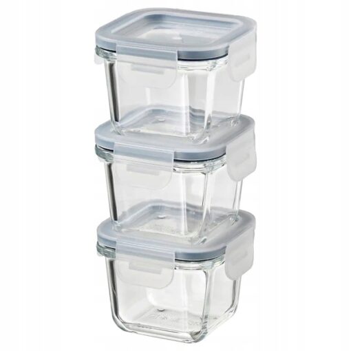 IKEA 365 POJEMNIK NA ŻYWNOŚĆ Z POKRYWKĄ 180ML 3SZT