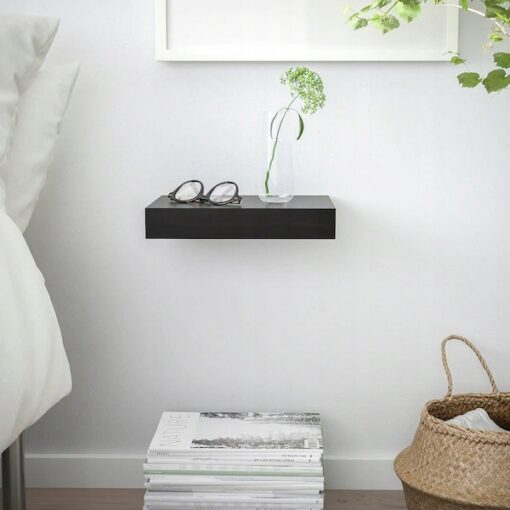 IKEA LACK PÓŁKA ŚCIENNA NA ŚCIANĘ CZARNA 30x26 CM - obrazek 2