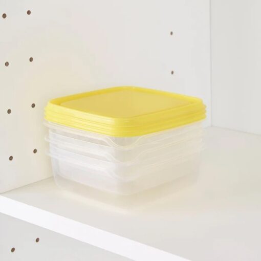 IKEA PRUTA PUDEŁKO NA ŻYWNOŚĆ POJEMNIKI 3 SZT 0,6L - obrazek 3