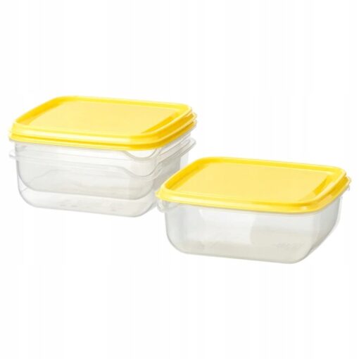IKEA PRUTA PUDEŁKO NA ŻYWNOŚĆ POJEMNIKI 3 SZT 0,6L