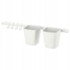 IKEA SUNNERSTA RELING 60CM + 2 POJEMNIKI+4 HACZYKI