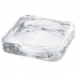 IKEA GLASIG ŚWIECZNIK NA ŚWIECĘ SZKŁO 10X10 CM