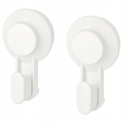 IKEA TISKEN HACZYK WIESZAK Z PRZYSSAWKĄ BIAŁY 2SZT