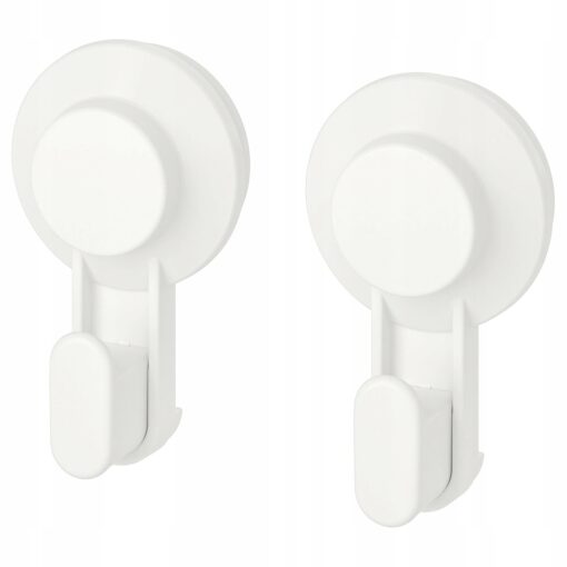IKEA TISKEN HACZYK WIESZAK Z PRZYSSAWKĄ BIAŁY 2SZT