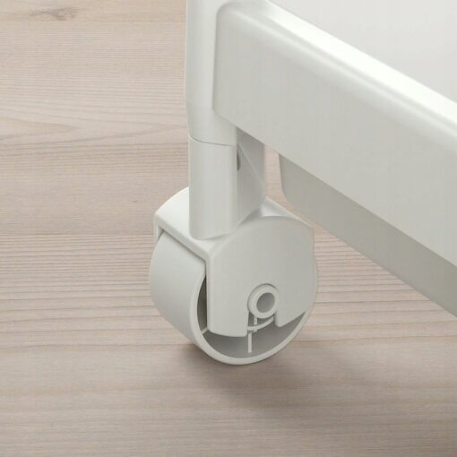 IKEA VESKEN WÓZEK ŁAZIENKOWY REGAŁ BIAŁY 71 CM - obrazek 4