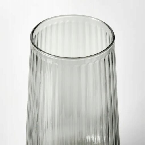 IKEA GRADVIS WAZON SZKLANY SZARY 19 CM - obrazek 2