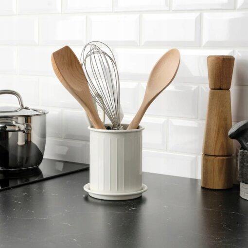 IKEA VALVARDAD POJEMNIK NA SZTUĆCE BEŻOWY 13 cm - obrazek 4