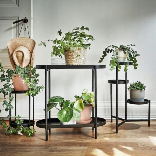 IKEA OLIVBLAD STOJAK NA DONICZKĘ CZARNY 58 cm - obrazek 4