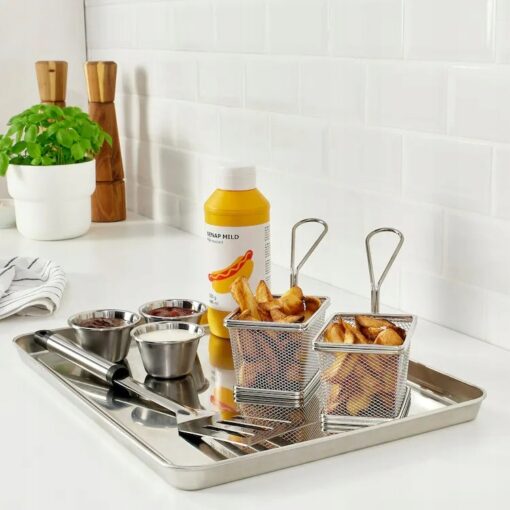 IKEA GRILLTIDER TACA DO SERWOWANIA STALOWA 40x30cm - obrazek 3