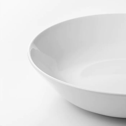 IKEA FLITIGHET TALERZ OBIADOWY GŁĘBOKI BIAŁY 22 cm - obrazek 2