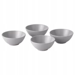 IKEA FARGKLAR MISKA SZARA MATOWA 16 CM - 4 SZT.