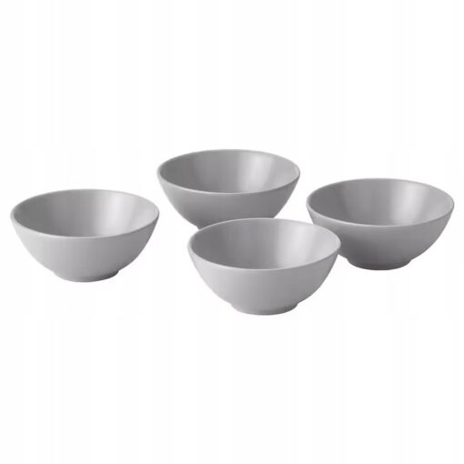 IKEA FARGKLAR MISKA SZARA MATOWA 16 CM - 4 SZT.