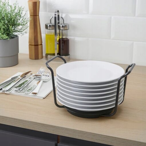 IKEA UPPDATERA STOJAK UCHWYT NA TALERZE ANTRACYT - obrazek 2