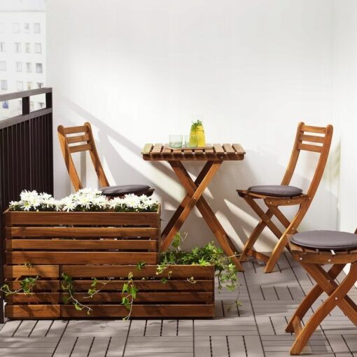 IKEA STJARNANIS SKRZYNKA NA KWIATY Z AKACJI 75x27 - obrazek 2