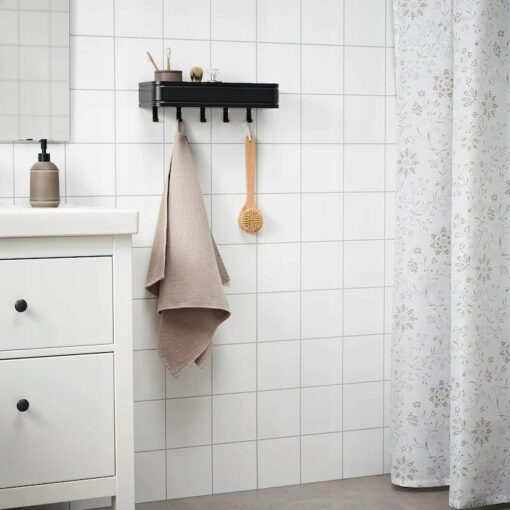 IKEA LILLASJON PÓŁKA ŁAZIENKOWA 5 HACZYKÓW 40 cm - obrazek 2