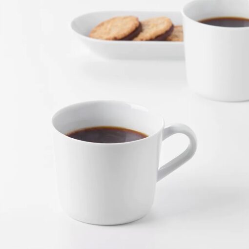 IKEA 365+ ZESTAW KUBEK BIAŁY PORCELANA 360 ML 4 SZT. - obrazek 2