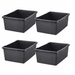 IKEA UPPSNOFSAD POJEMNIK CZARNY 35X25X14 CM 4 SZTUKI