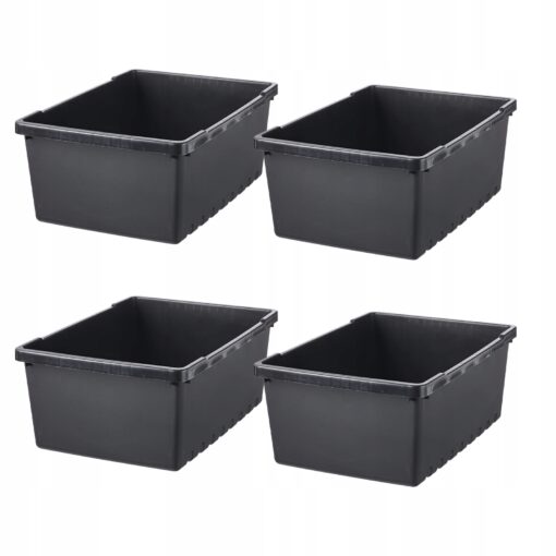 IKEA UPPSNOFSAD POJEMNIK CZARNY 35X25X14 CM 4 SZTUKI