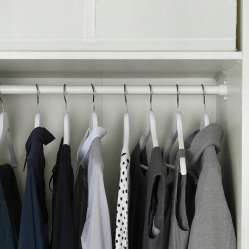 IKEA KOMPLEMENT DRĄŻEK MEBLOWY UBRANIOWY BIAŁY 75 cm - obrazek 2