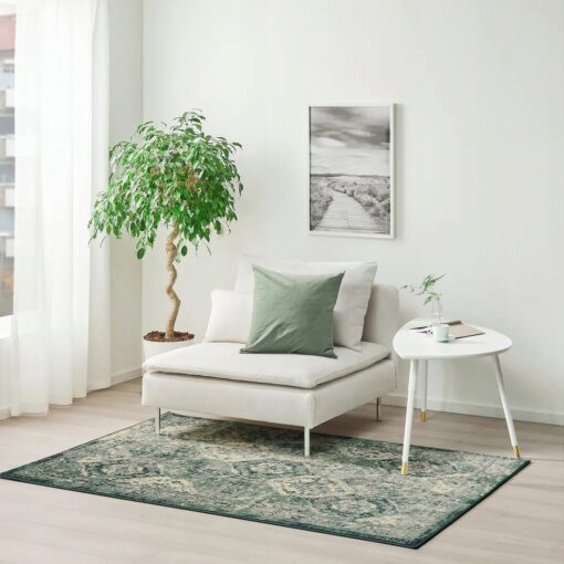 IKEA VONSBAK DYWAN Z KRÓTKIM WŁOSIEM ZIELONY 133x195 cm - obrazek 2