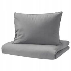 IKEA ANGSLILJA KOMPLET POŚCIELI SZARY 150X200 / 50X60