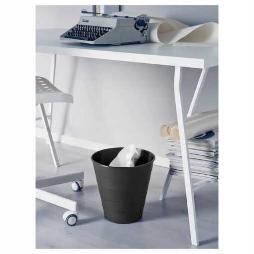 IKEA FNISS KOSZ BIUROWY NA ODPADY DO BIURA CZARNY 10L - obrazek 2