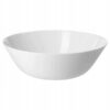 IKEA OFTAST MISKA BIAŁA GŁĘBOKA HARTOWANE SZKŁO 23 CM