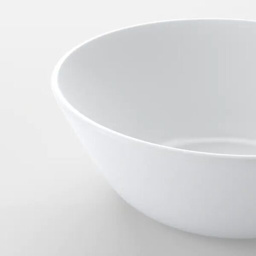 IKEA OFTAST MISKA BIAŁA HARTOWANE SZKŁO 15 CM - obrazek 2