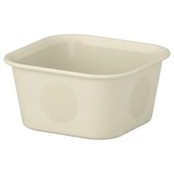 IKEA NOJIG ORGANIZER BIUROWY PLASTIKOWY BEŻOWY 10X10X5 CM